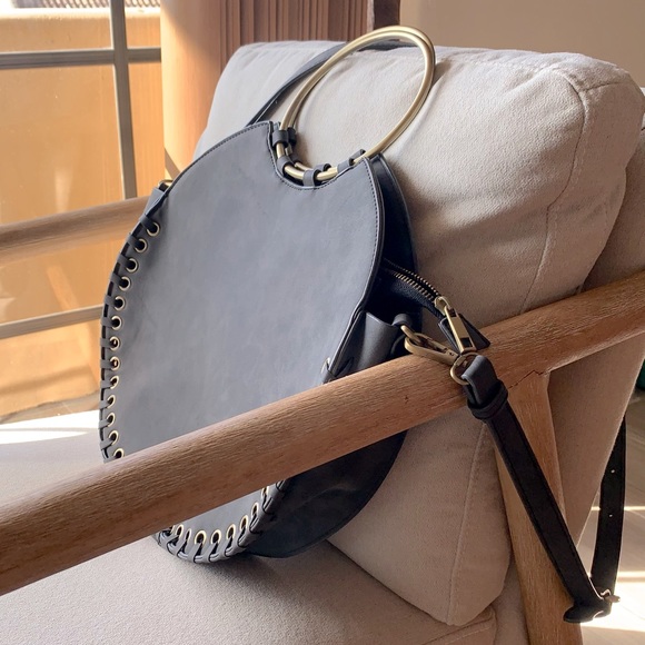 Anthropologie Handbags - ANTHROPOLOGIE Melanie Round Vegan Leather Purse